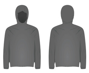 Grey  rain coat. vector illustration
