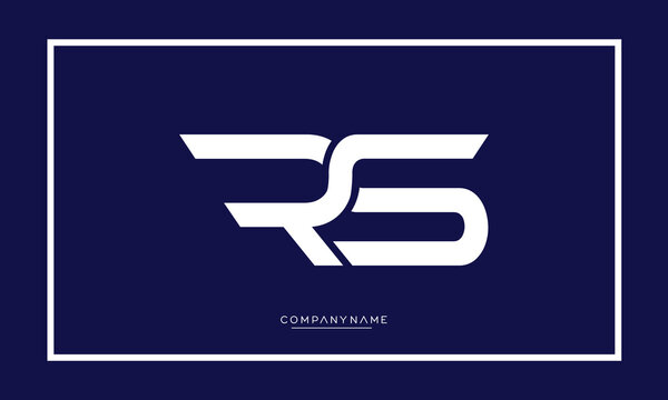 RS or SR Alphabet letters logo monogram