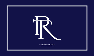Alphabet letters RT or TR logo monogram