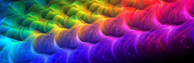 abstract background with fractal designs in rainbow colors for presentation, banner, love