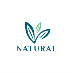 Flat leaves icons. Vector illustration. Abstract Leaf Logo design vector template.