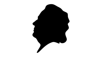 John Bright, black isolated silhouette