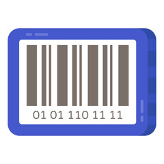 A flat design icon of barcode

