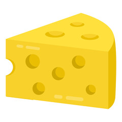 An icon design of cheese slice 

