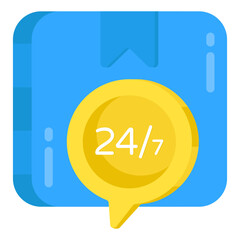 Creative design icon of 24 hr delivery service 

