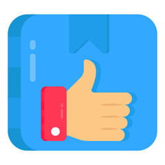 Flat design icon of customer feedback

