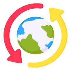 An icon design of global update 

