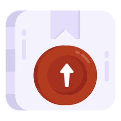 Editable design icon of parcel

