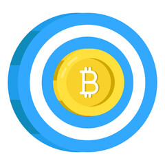 An icon design of bitcoin

