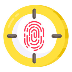 Trendy design icon of fingerprint scan 

