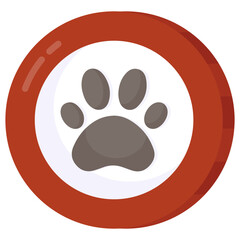 Modern design icon of dog paw 

