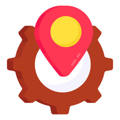 Premium download icon of location setting 

