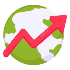 An icon design of global analytics 

