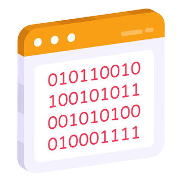 An icon design of binary code 

