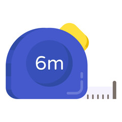 Unique design icon of inches tape

