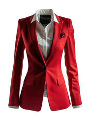 Red Women_s Clothing Casual, Suit Jacket Suit and Tuxedo On Transparent Background
