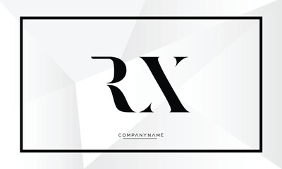 Alphabet letters RX or XR logo monogram