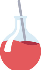 Chemical glassware for scientific research in medical laboratories, including beakers, flasks, and measuring glasses essential for biology and chemistry experiments