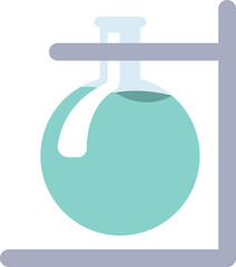 Chemical glassware for scientific research in medical laboratories, including beakers, flasks, and measuring glasses essential for biology and chemistry experiments