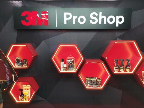 3m pro shop booth display at Manila Auto Salon in Pasay, Philippines