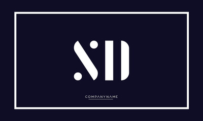 Alphabet letters icon logo SD or DS