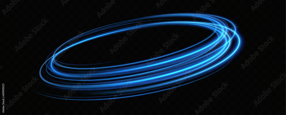 Poster 
Blue neon ring. Glowing circle. Glow effect. Round light frame. abstract light lines of movement and speedAbstract light lines of movement and speed. light blue ellipse.