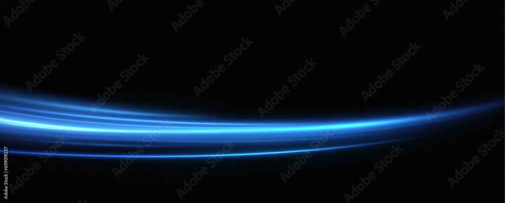 Poster neon red and blue speed lines. speed ​​of acceleration and movement. light trails, motion blur effec