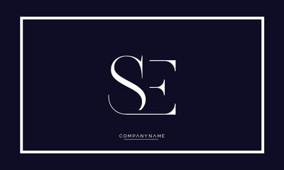 SE or ES Alphabet letters logo monogram