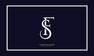 Alphabet letters SF or FS logo monogram