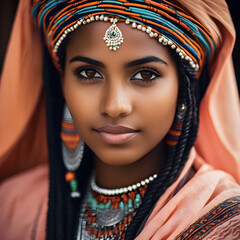 Fototapeta na wymiar Elegant Mauritanian Traditional Attire