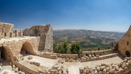 Ajlun city and castle, north of Amman, Jordan, Middle East