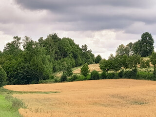 Cloudy day in Kashubia Poland.
