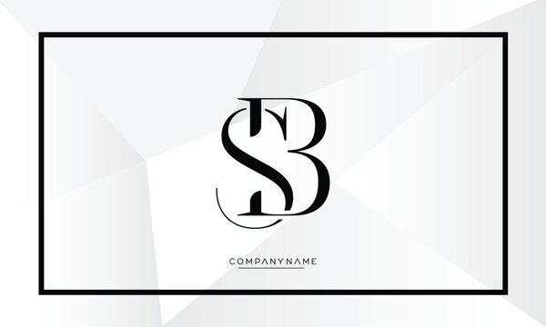 Alphabet letters SB or BS logo monogram
