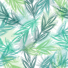 Palm foliage. Print for luxury fashion fabric, clothes, wallpaper.