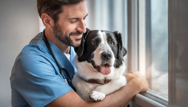Pets at vetenarian - Background for Vet Clinic - Cat and Dogs Check up and examined.