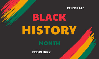 Vector illustration for celebrating African American History Month with text black history month