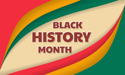 Vector illustration for celebrating African American History Month with text black history month