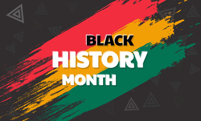 Vector illustration for celebrating African American History Month with text black history month