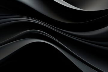 Fototapeta premium Abstract wavy black background