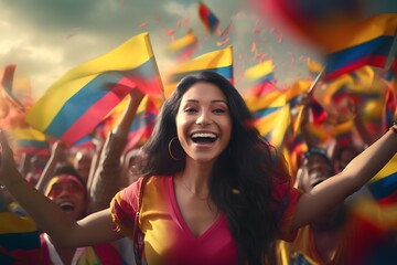 Celebrating Colombian Diversity: A Visual Exploration of Cultural Pride. - obrazy, fototapety, plakaty