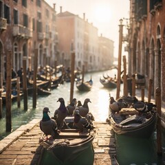 Pigeons in Venice