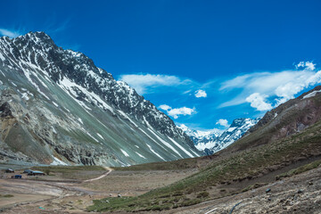 Landscape of San Jos&eacute; del Maipo from Termas Colina (Spa Hills) - Cajon del Maipo, Chile