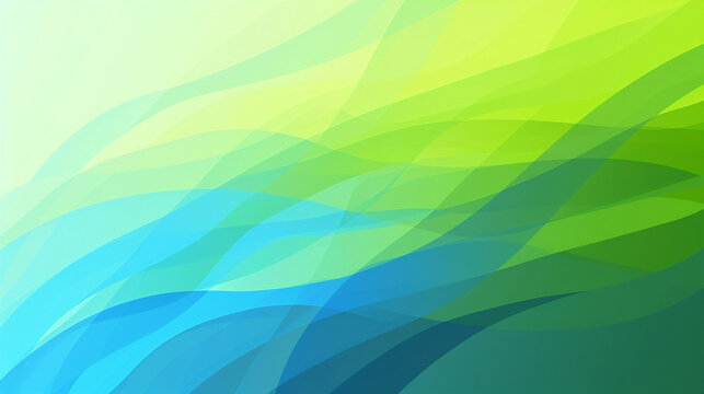 Fototapeta Flat shapeless abstract lime green electric blue yellow background gradient wallpaper