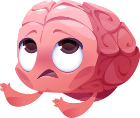 Disappointed Brain Mascot