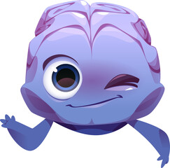 Wink Eye Brain Character