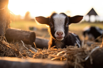 An adorable farm animal