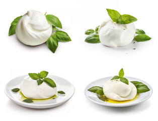 Obraz premium Mozzarella. Dairy dietary product.