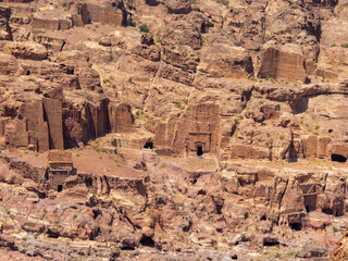 Petra historic and archaeological city carved from sandstone stone, Jordan, Middle East