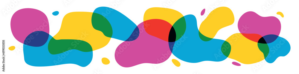 Poster abstract risograph style graphic with geometric shapes and seamless patterns dynamic composition. fl