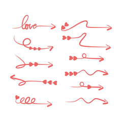 Valentine's Day Doodle Arrow 